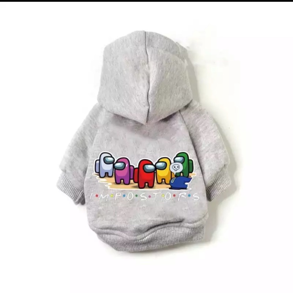 Gray Among Us Imposters Small Dog Shirt Hoodie